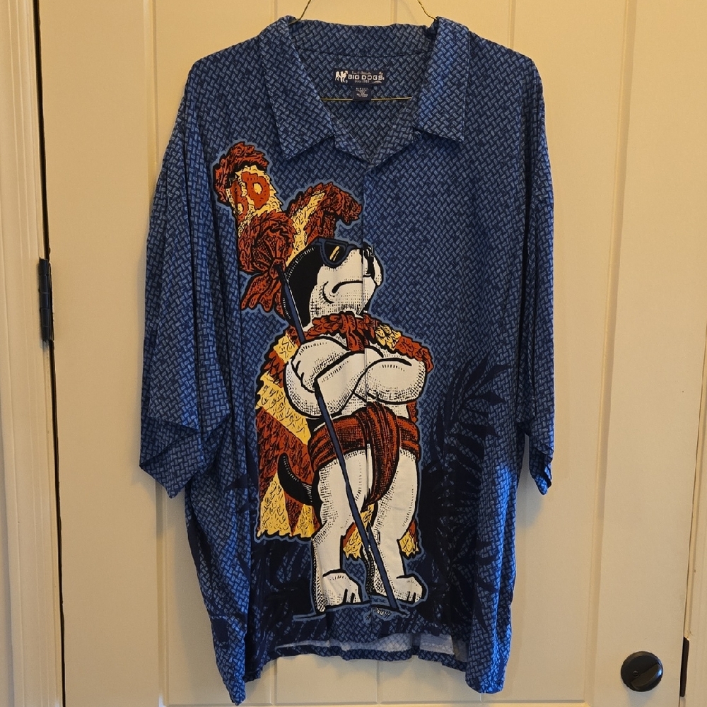 Big Dogs Blue Graphic Casual Shirt